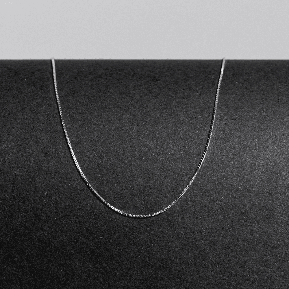 Colar de prata 925 box chain 8l v22 Tamanho: 50cm Cor: Prata