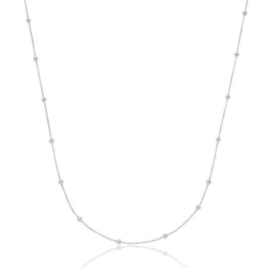 Colar de prata 925 bolinha veneziana Tamanho 40cm